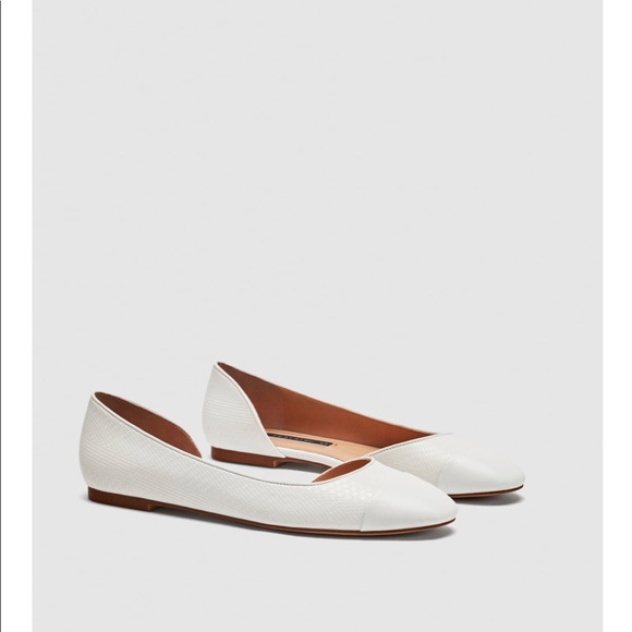 white flat shoes